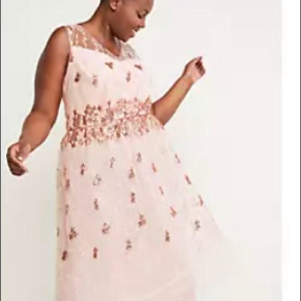 Light pink sequined dress